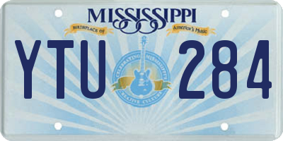 MS license plate YTU284