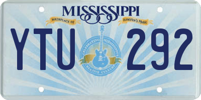 MS license plate YTU292
