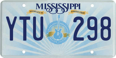 MS license plate YTU298