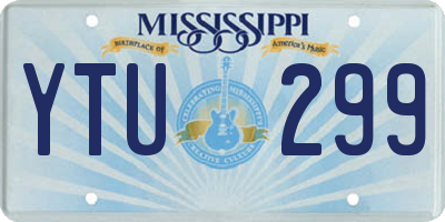 MS license plate YTU299