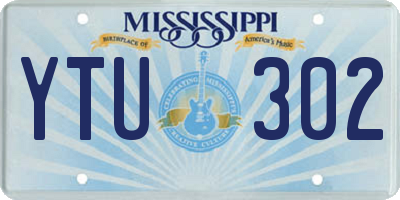 MS license plate YTU302