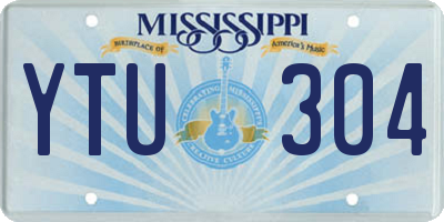 MS license plate YTU304