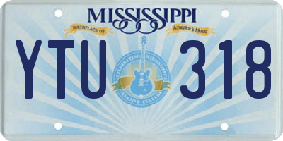MS license plate YTU318