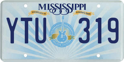 MS license plate YTU319
