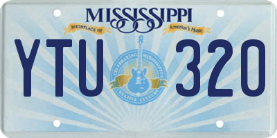 MS license plate YTU320