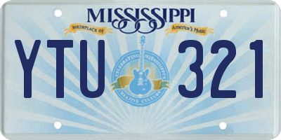 MS license plate YTU321