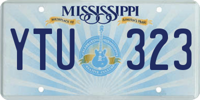 MS license plate YTU323