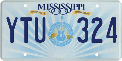 MS license plate YTU324
