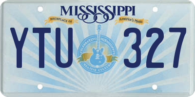 MS license plate YTU327