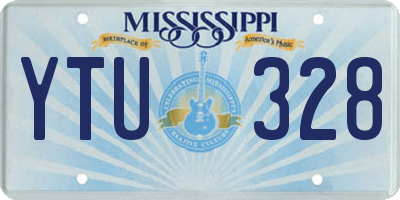 MS license plate YTU328