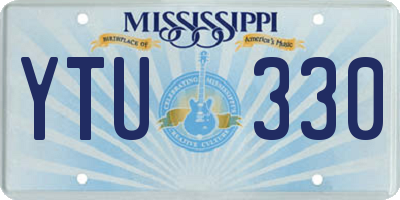 MS license plate YTU330