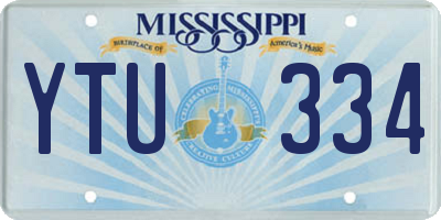 MS license plate YTU334