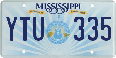 MS license plate YTU335