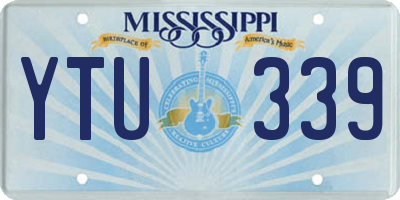 MS license plate YTU339