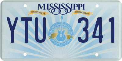 MS license plate YTU341