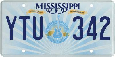 MS license plate YTU342