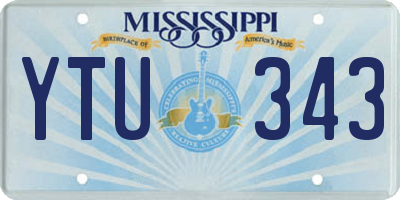 MS license plate YTU343