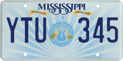 MS license plate YTU345
