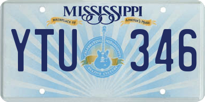 MS license plate YTU346
