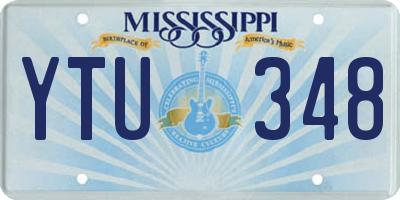 MS license plate YTU348