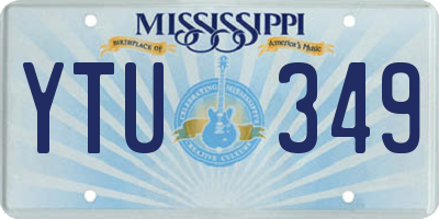 MS license plate YTU349