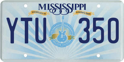 MS license plate YTU350