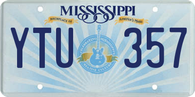 MS license plate YTU357