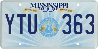 MS license plate YTU363