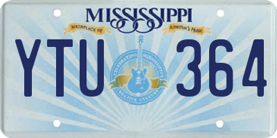 MS license plate YTU364