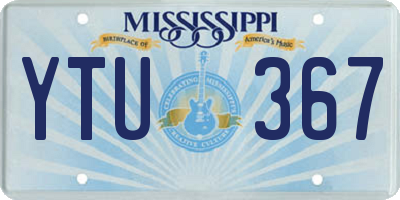 MS license plate YTU367