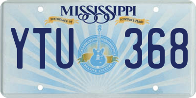 MS license plate YTU368