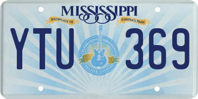 MS license plate YTU369