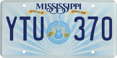 MS license plate YTU370