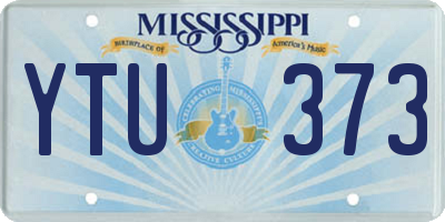 MS license plate YTU373