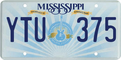 MS license plate YTU375