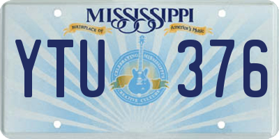 MS license plate YTU376