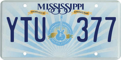 MS license plate YTU377