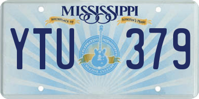 MS license plate YTU379