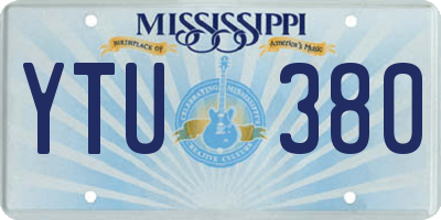 MS license plate YTU380
