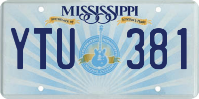 MS license plate YTU381