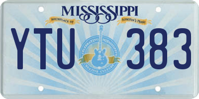 MS license plate YTU383