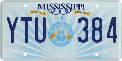 MS license plate YTU384
