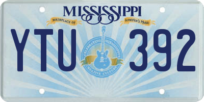 MS license plate YTU392