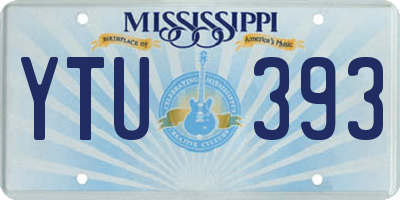 MS license plate YTU393