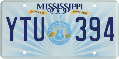 MS license plate YTU394