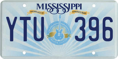 MS license plate YTU396