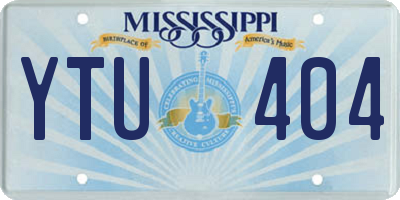 MS license plate YTU404
