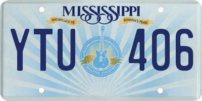 MS license plate YTU406