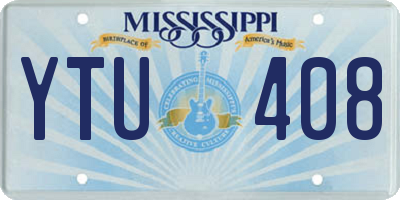 MS license plate YTU408