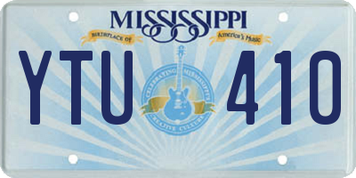 MS license plate YTU410